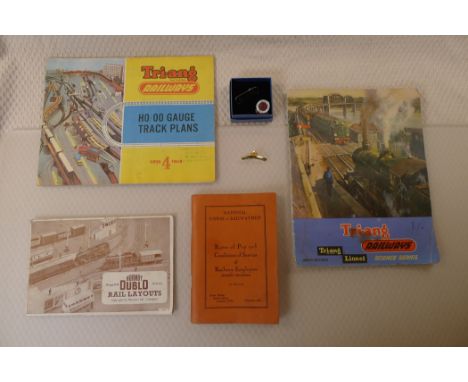 A collection of vintage Railway , Model Railway items comprising an original National Union of Railwaymen Rates of Pay and Co