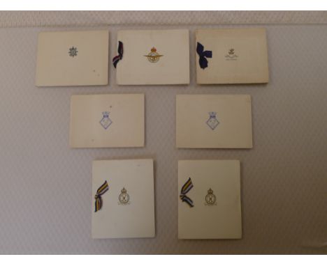A collection of 7 interesting vintage military Christmas cards comprising a 6, 7th Battalion The Black Watch Christmas card s