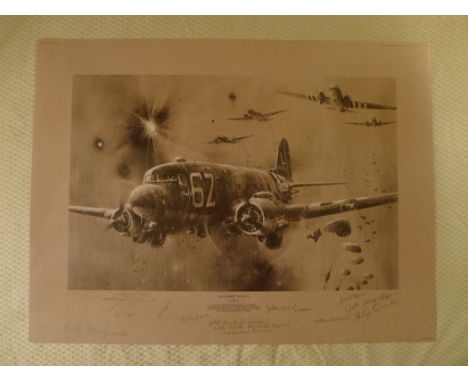 Robert Taylor D Day Drop Stick 21 The US Airborne Edition signed by 10 veterans who served with the 82nd and 101st Airborne D