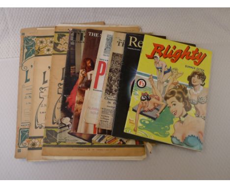 An interesting collection of 9 various vintage original magazines comprising a Blighty Summer Extra magazine circa late 1950s