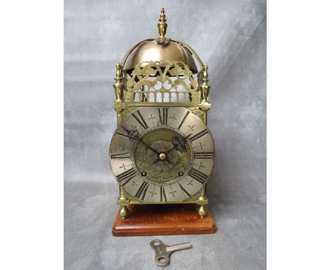 A LARGE 18TH CENTURY LANTERN CLOCK INSCRIBED JOHN MARTIN, LONDON, having a later 20th century Winterhalder Hofmeier ting tang