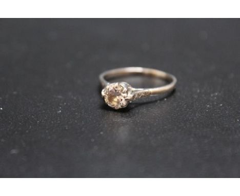 A DIAMOND SOLITAIRE RING, being of an estimated 1 carat and set in 18 carat white gold, approx weight 3.5g, ring size U 1/2&n