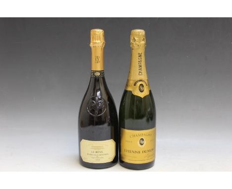 1 BOTTLE OF LE REVE SPARKLING WINE OF DOMAINE CARNEROS BY TATTINGER 1998, together with 1 bottle of  Etienne Dumont champagne