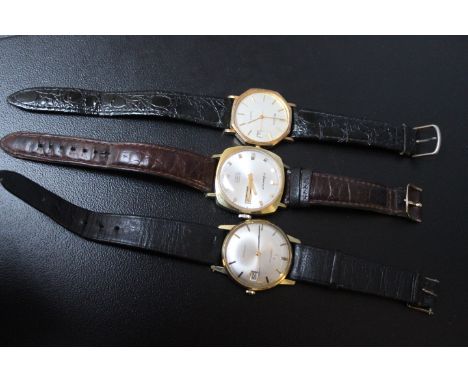 THREE DAY / DATE WATCHES, comprising Bulova, Certina and Le Chemmant, average 3 cm