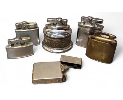 A HW Hahway Progress Maschinen petrol lighter automatic mechanism, c.1914-20; other petrol lighters including Ronson; a Rolst