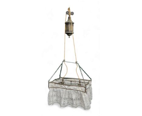 An early 20th Century French counterweight parlour ceiling light 