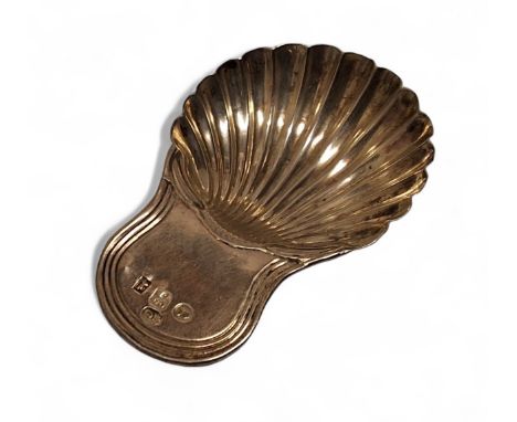 A George III silver caddy spoon, shell bowl,&nbsp;Tudor &amp; Leader, Sheffield, 1793 7.3g 