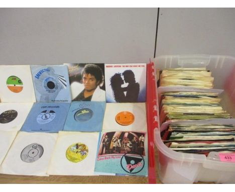 A quantity of 45rpm records to include Tamla Motown 1960-1970, Michael Jackson and mixed 1970s-1980s records to include Rod S