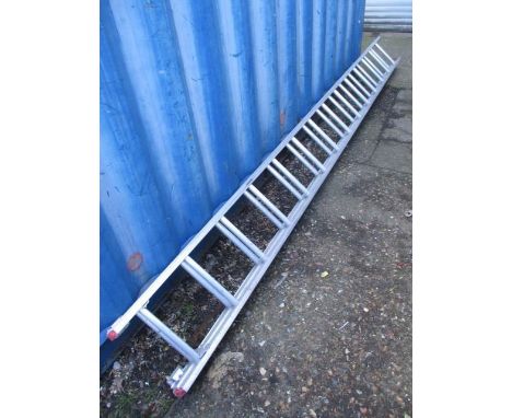 A double aluminium ladder 