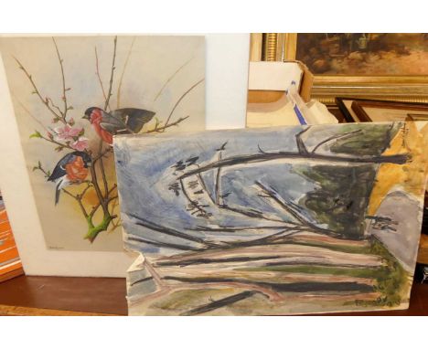 A collection of unframed prints to include portrait engravings, 18th century and later, topographical views, watercolour sket