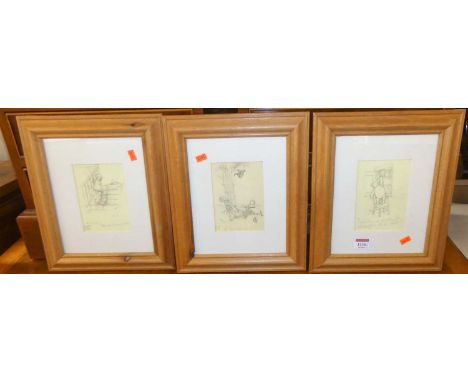 After EA Shepherd - set of three Winnie the Pooh book illustration prints