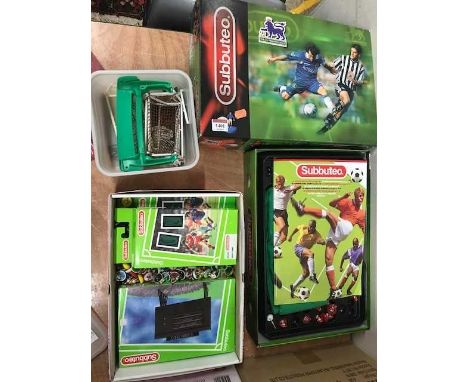 A large collection of boxed Subbuteo FA Premier League set, and a boxed Subbuteo accessories  (2)