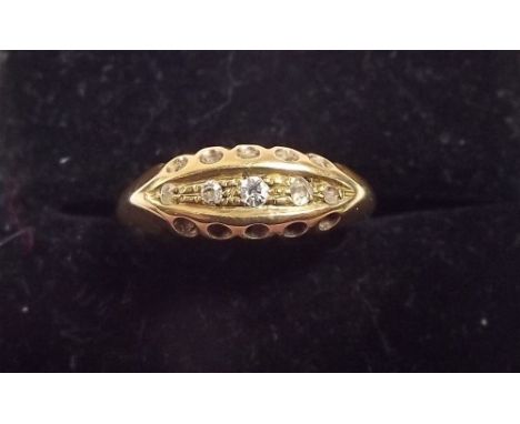 An 18 carat gold Victorian diamond set ring