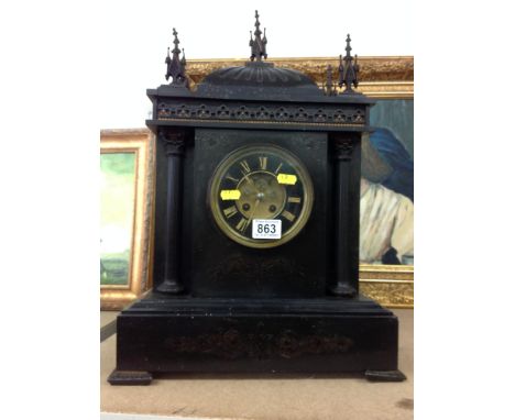 Victorian Slate Mantel Clock 