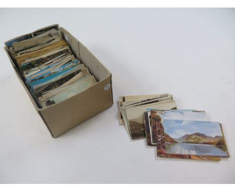 Shoebox containing original mixed selection, vintage & modern (approx 460 cards)