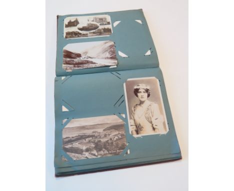 Maroon vintage album housing original collection   (approx 175 cards)