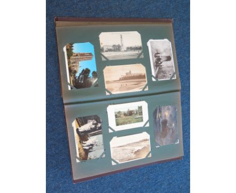 Large vintage album housing general mixed selection, English & Foreign   (approx 380 cards