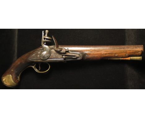 Pistol - A Napoleonic 1794 ordnance pattern. Light Dragoon, flintlock pistol. Barrel 9" of carbine bore. Lock marked 'Tower' 