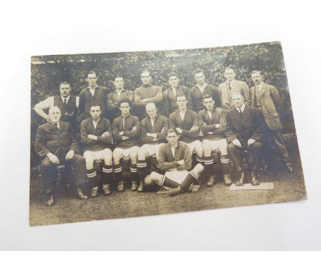 Nottingham Town postcard football team plus officials season 20/21 first league season 3rd div South the reference on rear to