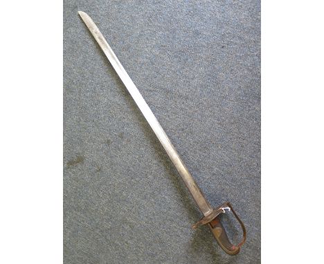 Sword - A scarce 1796 pattern heavy cavalry troopers sword hatchet point blade 35". (The hatchet point blades normally indica