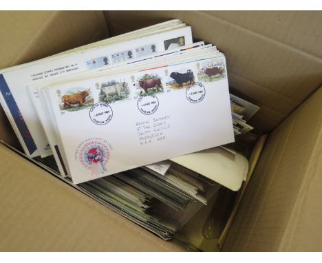 GB - Small box of approx. 60 presentation packs plus 100+ First Day Covers.