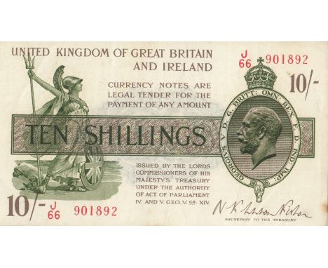 Warren Fisher Ten Shillings T30 "J66" (first) GVF