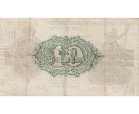 Warren Fisher Ten Shillings T30 "J62" (first) GF or better