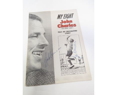 John Charles 4 pages from football annual circa 1960 covering the career of John Charles in character story book captions ind