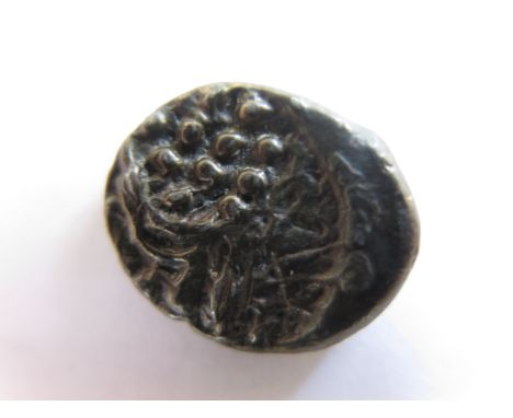 Ancient British, Celtic billon uninscribed stater, Spink 367, oval flan, one die slightly off centre, GF/VF