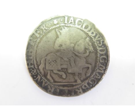 James VI of Scotland, silver thirty shillings, after the accession, reverse reading:- QVAE DEVS, mm.Thistle, thistle also on 