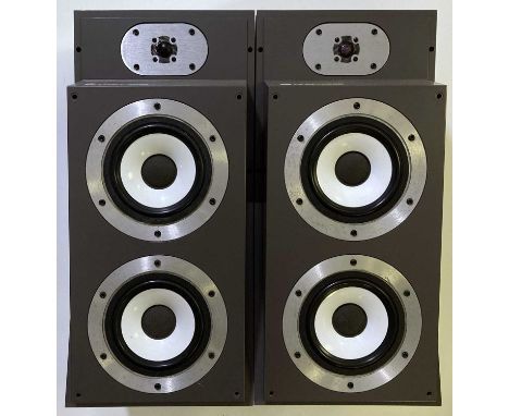 A pair of Leak 3050 floor standing speakers. Some light cosmetic damage to cabs. Untested.