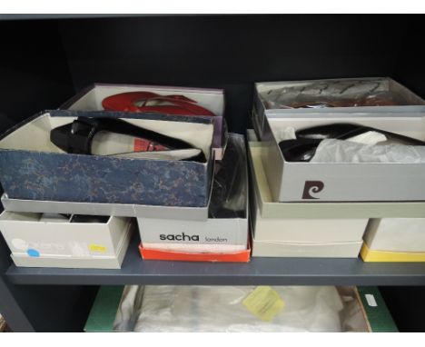 Eight pairs of vintage 1980s shoes in a variety of styles and sizes includes makes such as Trickers, Harrods and Carvela, all