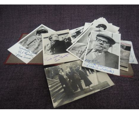 A selection of signed photographs of vintage Coronation Street interest including characters Elsie Tanner, Ena sharples, Albe