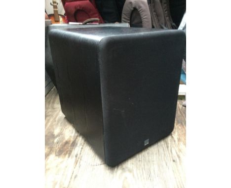 An SVS PB1000 powered subwoofer speaker.