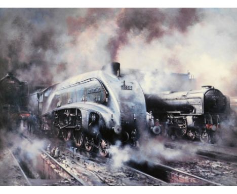 David Weston (1935-2011). Steam At Top Shed, limited edition signed print no.74/500, Fine Art Trade Guild, 46cm x 66cm.