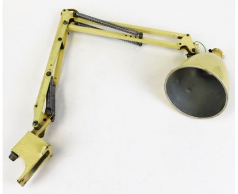 A late 20thC Anglepoise lamp in cream, the shade 19cm wide. 