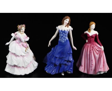 A Royal Worcester figure Summertime,  limited edition no. 1057/7500, 25cm high, a Royal Doulton figure Melissa and Joy HN4053