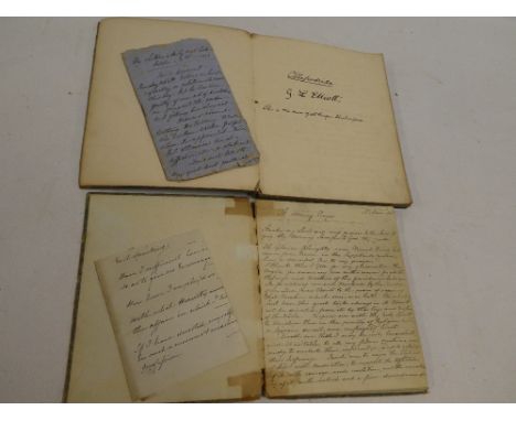 An early 19th century manuscript volume of various prose including prayers, one other similar handwritten volume relating to 
