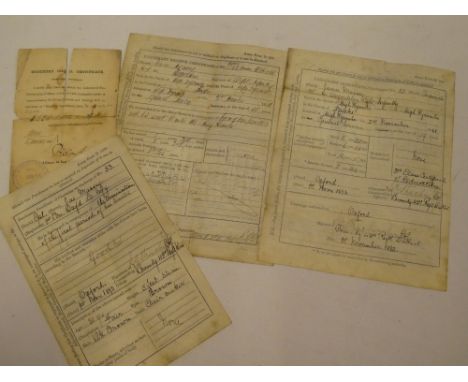 An original 1881 parchment Military Certificate of Service relating to No. 53 Cpl. James Massey 1st Oxford Light Infantry