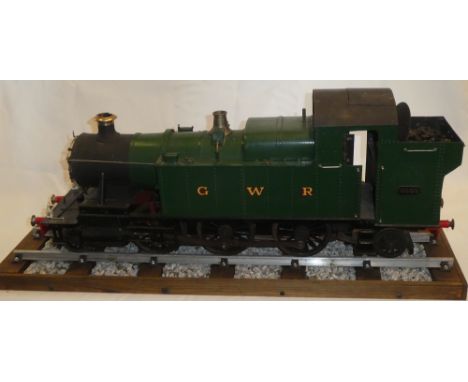 A 3½" scale-built live steam coal fired GWR small Prairie tank locomotive No. 4555 constructed to a Martin Evans firefly desi