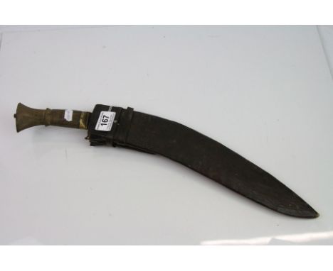 A Vintage Kukri Knife With Original Scabbard.