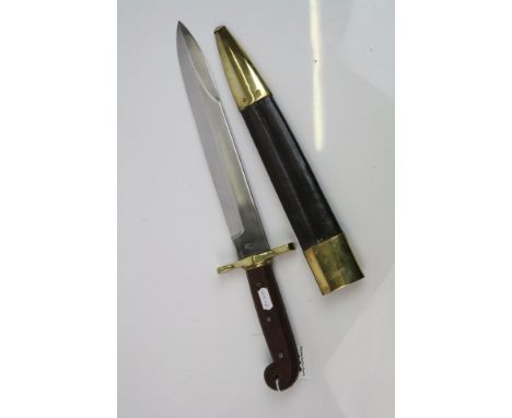 A 1849 Rifleman's Knife, Marked AMES MFG.Co.Cabotsville 1849 To The Blade And US WD To The Reverse Side And Marked WD J.W.R. 