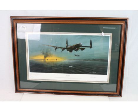 A Framed And Glazed Limited Edition Print By Gerald Coulson Titled "Into Attack", Numbered 31 Of 200 And Signed By The Artist