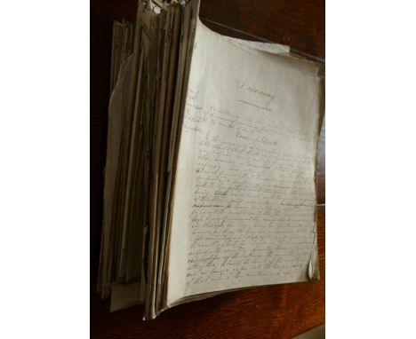Box; large quantity of Taylor's manuscript writing on aspects of medical jurisprudence, in numbered parts presumably for publ
