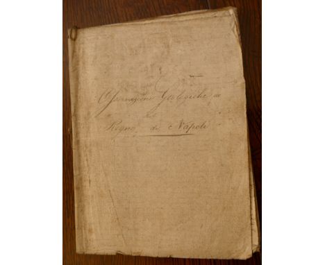Alfred Swaine Taylor, Osservazione Geologiche ecc. Regno di Napoli, manuscript, 15 x 21cm approx 27 close written pages inclu