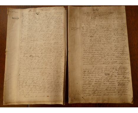 Alfred Swaine Taylor, manuscript notes on travels in Europe in 1828, two parts on large paper, over 100pp
