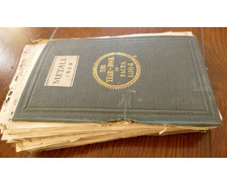 Box; Alfred Swaine Taylor bundle of manuscript notes on metals, approx 8vo size, this bundle containing a few notes on photog
