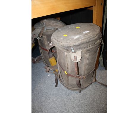 TWO SWEDISH ARMY INSULATED BACK PACKS