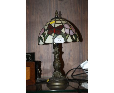 A MODERN TIFFANY STYLE LAMP