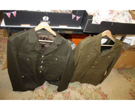 TWO VINTAGE GENTS MILITARY JACKETS